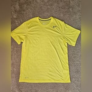 Nike Dri Fit Legend Tee, Bright Yellow, Size Large